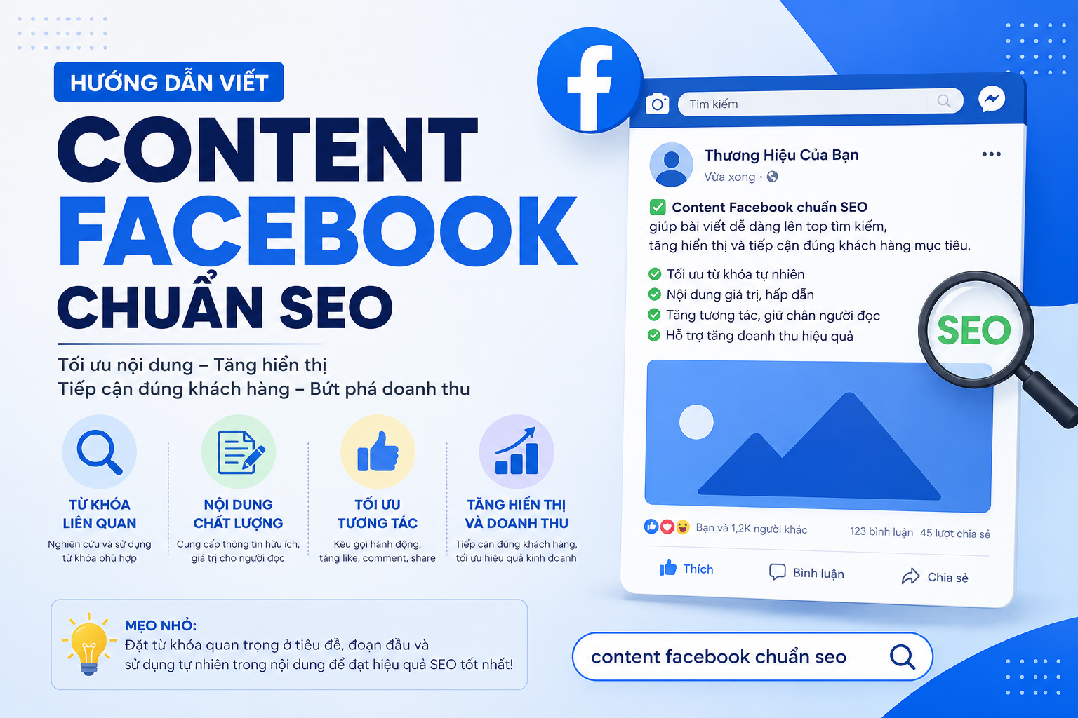 content facebook chuẩn seo
