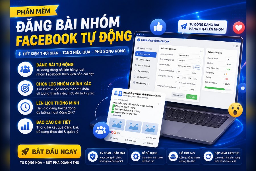 phần mềm đăng bài group facebook tự động